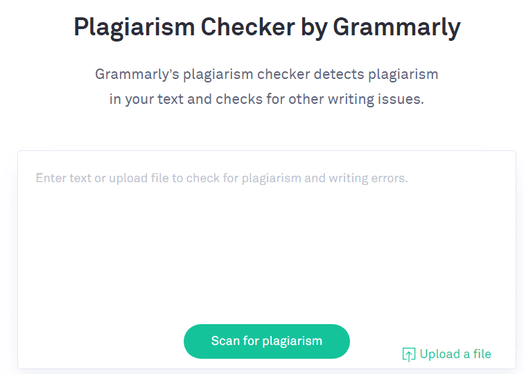 Grammarly Plagiarism checker tool