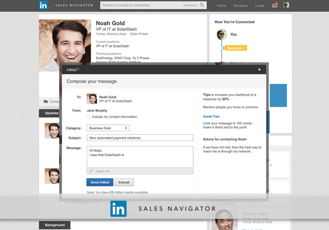 LinkedIn Profile and content optimization for Sales Navigator