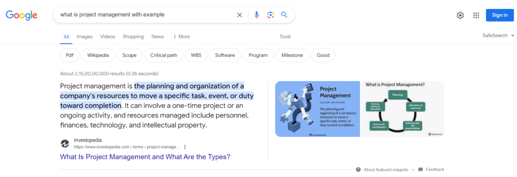 Featured snippet image