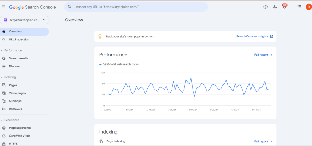 Google Search Console: aryanjalan.com