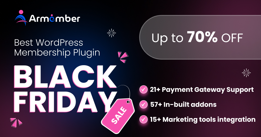 ARMember wordpress black friday deal