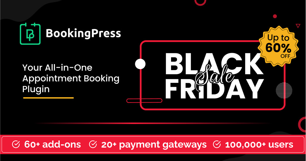 Booking press wordpress black friday deal