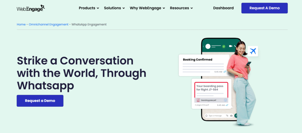WebEngage whatsapp marketing software