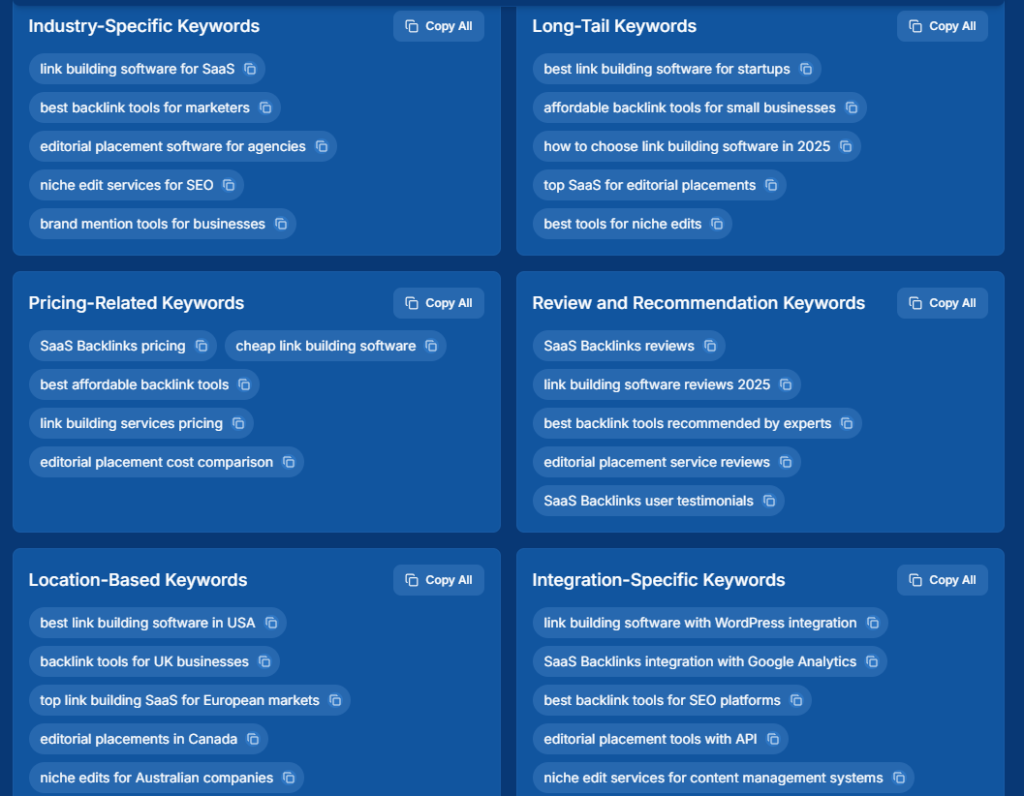 Answer Socrates SaaS Keyword Generator